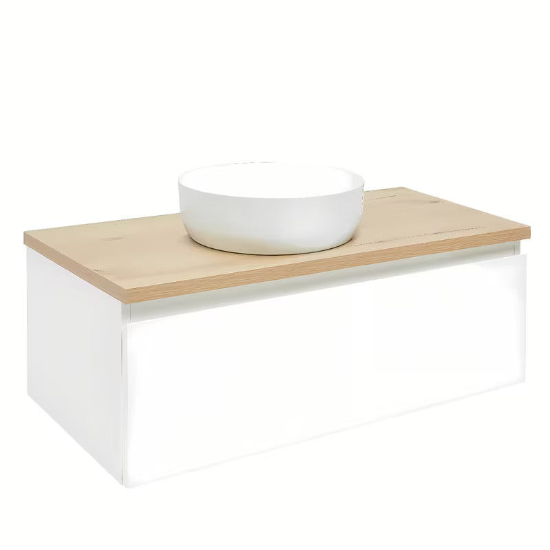 Wisząca szafka łazienkowa SAT B-Way 1 99x45x30 cm w białym połysku z płytą maskującą