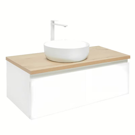 Wisząca szafka łazienkowa SAT B-Way 1 99x45x30 cm w białym połysku z płytą maskującą