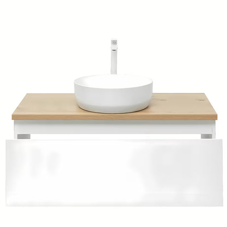 Wisząca szafka łazienkowa SAT B-Way 1 99x45x30 cm w białym połysku z płytą maskującą