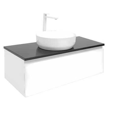 Biała wisząca szafka łazienkowa SAT B-Way 1 z płytą maskującą, 99x45x30 cm