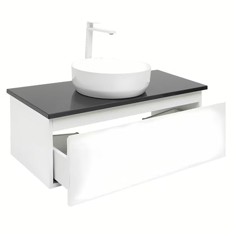 Biała wisząca szafka łazienkowa SAT B-Way 1 z płytą maskującą, 99x45x30 cm
