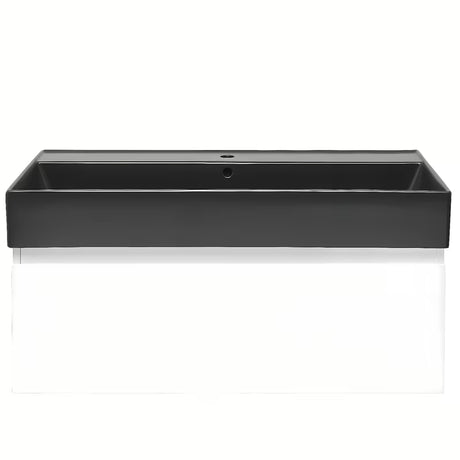 Wisząca szafka łazienkowa z ceramiczną umywalką SAT B-Way 1 w białym połysku 99x45x30 cm