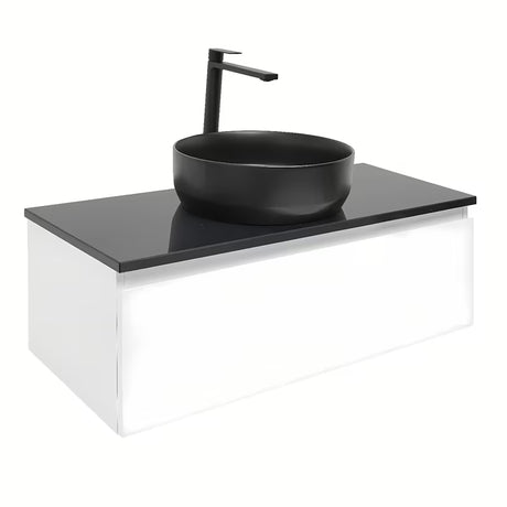 Wisząca szafka łazienkowa SAT B-Way 1 w białym połysku z płytą maskującą 99x45x30 cm