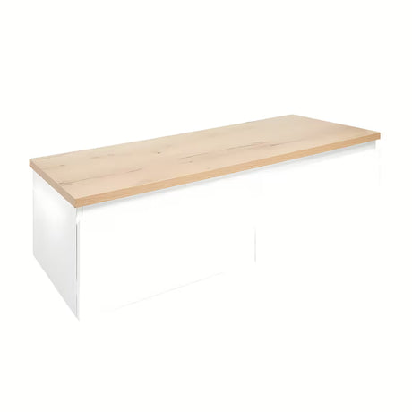 Wisząca szafka łazienkowa SAT B-Way 1 z płytą maskującą w białym połysku, 119x30x45 cm