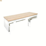 Wisząca szafka łazienkowa SAT B-Way 1 z płytą maskującą w białym połysku, 119x30x45 cm