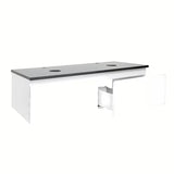 Wisząca szafka łazienkowa SAT B-Way 1 w białym połysku z płytą maskującą 119x45x30 cm