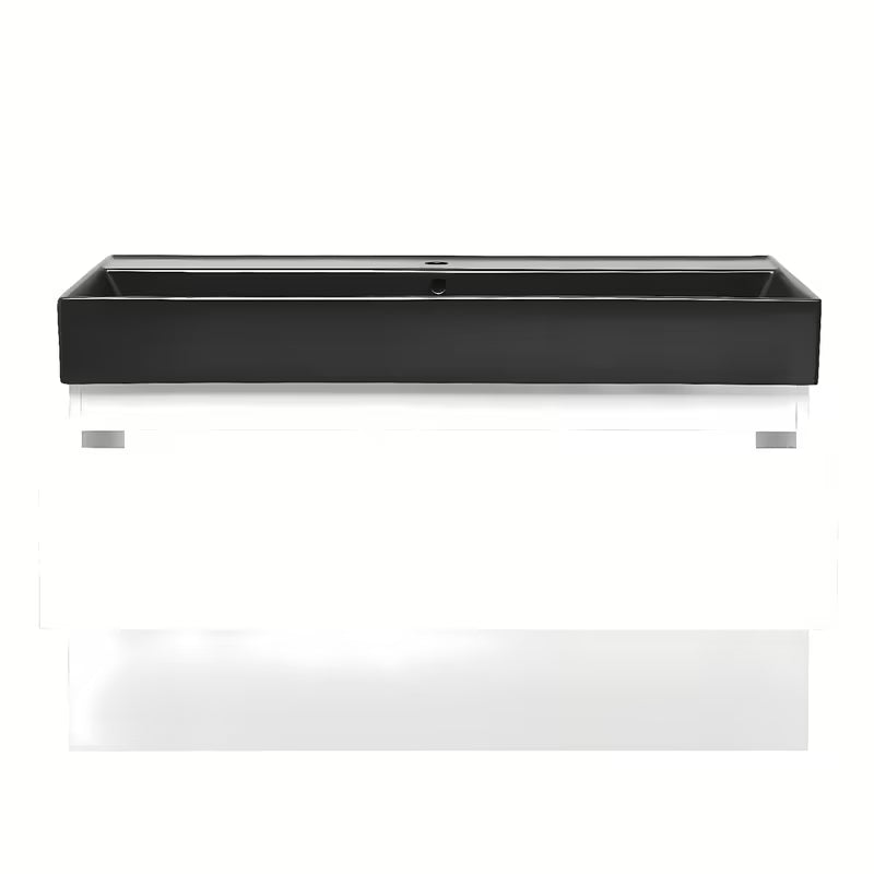 Wisząca szafka łazienkowa z umywalką SAT B-Way 1 w białym połysku 99x50x45 cm
