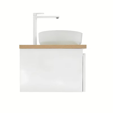 Wisząca szafka łazienkowa SAT B-Way 1 w kolorze białym, z błyszczącym wykończeniem, 59x45x30 cm.