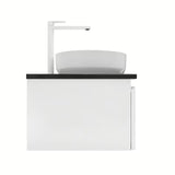 Wisząca szafka łazienkowa SAT B-Way 1 w kolorze białym z płytą maskującą i z błyszczącym wykończeniem
