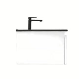 Wisząca szafka łazienkowa z umywalką SAT B-Way 1 w białym połysku 59x45x30 cm