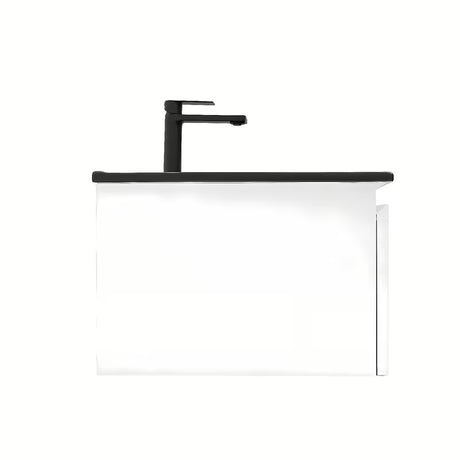 Wisząca szafka łazienkowa z umywalką SAT B-Way 1 w białym połysku 59x45x30 cm
