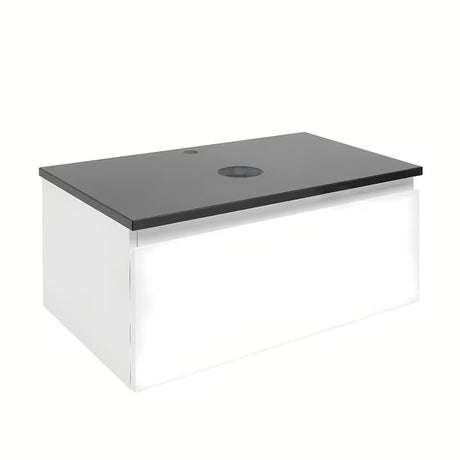 Wisząca szafka łazienkowa SAT B-Way 1 w kolorze białym, z połyskiem, 79x45x30 cm.