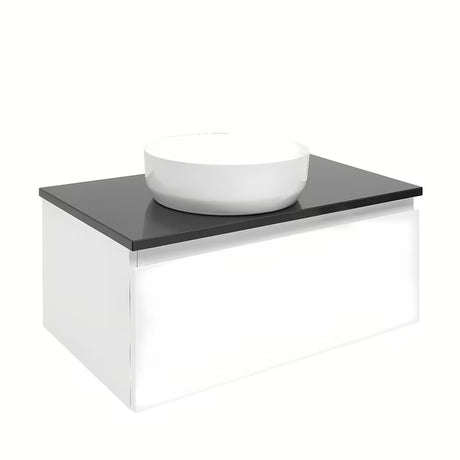 Wisząca szafka łazienkowa SAT B-Way 1 w kolorze białym, z połyskiem, 79x45x30 cm.