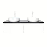 Wisząca szafka łazienkowa SAT B-Way 119x45x30 cm w białym połysku z płytą maskującą