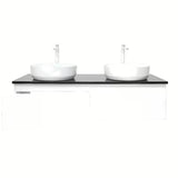 Wisząca szafka łazienkowa SAT B-Way 119x45x30 cm w białym połysku z płytą maskującą