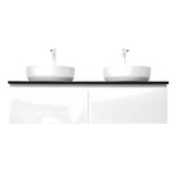 Wisząca szafka łazienkowa SAT B-Way 119x45x30 cm w białym połysku z płytą maskującą