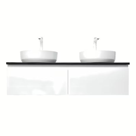 Wisząca szafka łazienkowa SAT B-Way 119x45x30 cm w białym połysku z płytą maskującą