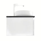 Wisząca szafka łazienkowa SAT B-Way 119x45x30 cm w białym połysku z płytą maskującą