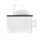 Wisząca szafka łazienkowa SAT B-Way 119x45x30 cm w białym połysku z płytą maskującą