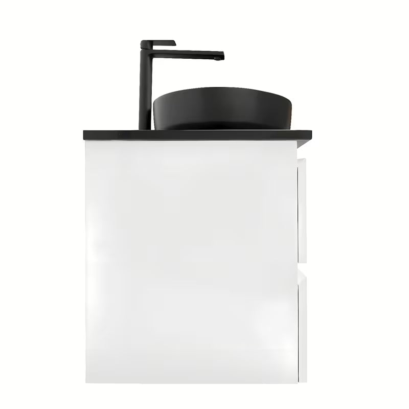Wisząca szafka łazienkowa z umywalką SAT B-Way w białym połysku 119x45x50 cm