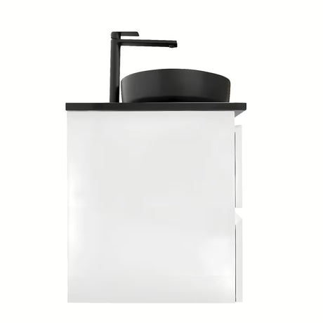 Wisząca szafka łazienkowa z umywalką SAT B-Way w białym połysku 119x45x50 cm