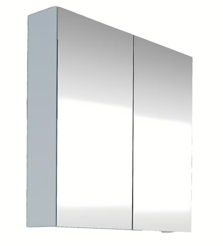 Biała szafka lustrzana SAT B-Way 80 x 75 cm do łazienki z możliwością otwierania na lewą i prawą stronę.