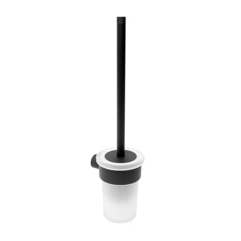 Ścienna SZCZOTKA do Wc SAT B-Way R w matowej czerni o zaokrąglonym, minimalistycznym designie.