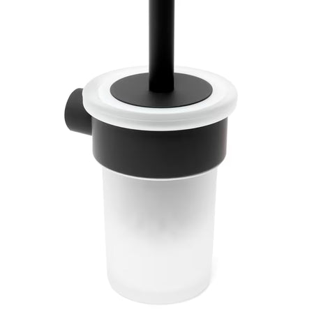 Ścienna SZCZOTKA do Wc SAT B-Way R w matowej czerni o zaokrąglonym, minimalistycznym designie.