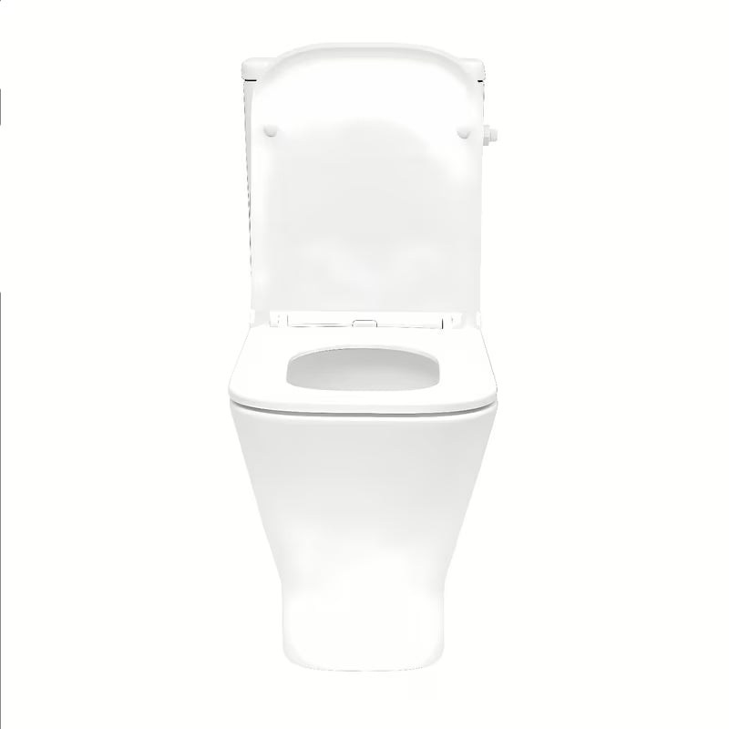 Białe KOMPAKT wc SAT B-Way s ze spłukiwaniem wirowym, zbiornikiem i deską z soft Close