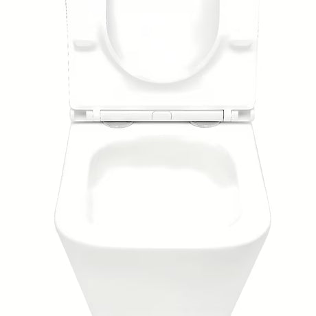 Białe KOMPAKT wc SAT B-Way s ze spłukiwaniem wirowym, zbiornikiem i deską z soft Close