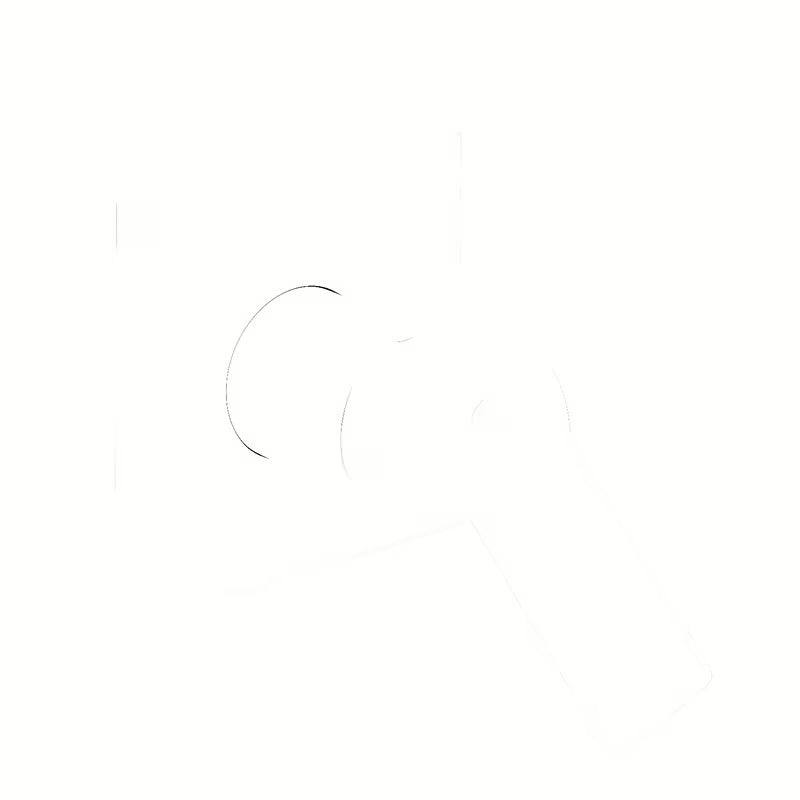 Podtynkowa jednouchwytowa bateria prysznicowa SAT B-Way w matowej bieli o minimalistycznym designie.