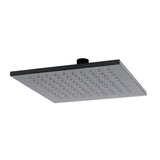 Kwadratowa deszczownica  SAT B-Way 20x20 cm w kolorze matowej czerni, z metalowym wykończeniem