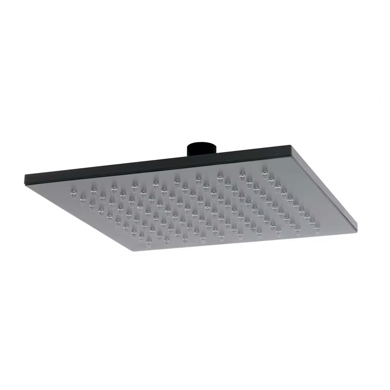 Kwadratowa deszczownica  SAT B-Way 20x20 cm w kolorze matowej czerni, z metalowym wykończeniem