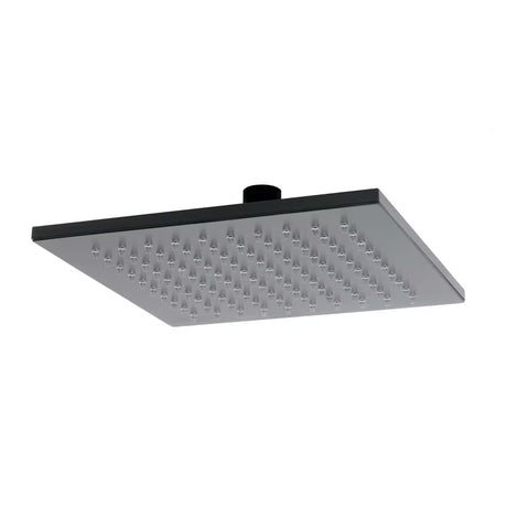 Kwadratowa deszczownica  SAT B-Way 20x20 cm w kolorze matowej czerni, z metalowym wykończeniem