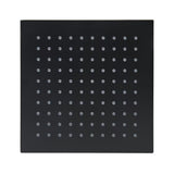 Kwadratowa deszczownica  SAT B-Way 20x20 cm w kolorze matowej czerni, z metalowym wykończeniem