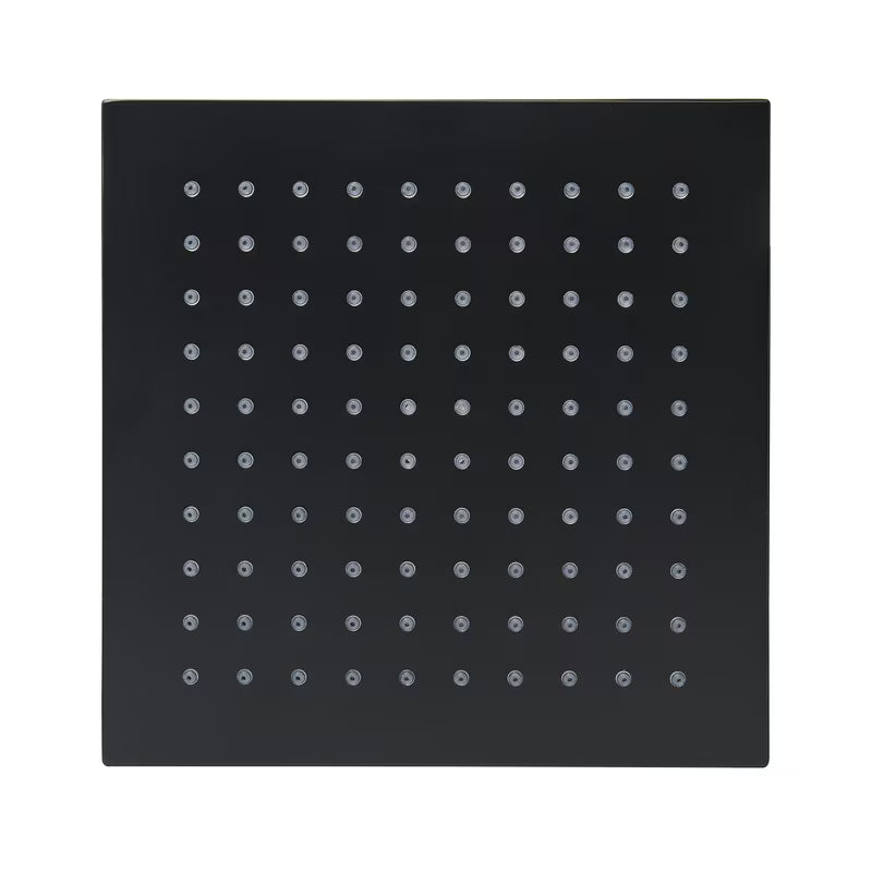 Kwadratowa deszczownica  SAT B-Way 20x20 cm w kolorze matowej czerni, z metalowym wykończeniem