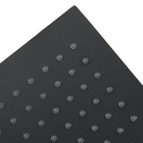 Kwadratowa deszczownica  SAT B-Way 20x20 cm w matowej czerni, metalowa