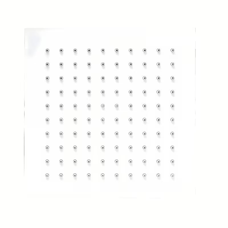Biała matowa deszczownica  SAT B-Way, kwadratowa 200 x 200 mm, z jednym strumieniem prysznicowym.