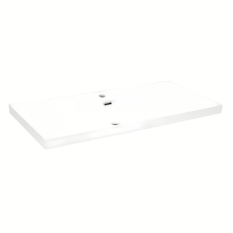 Biała ceramiczna umywalka meblowa SAT B-Way 100,5x46,3 cm z otworem pro baterię pośrodku