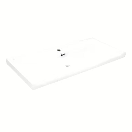 Meblowe ceramiczna umywalka SAT B-Way w kolorze biały mat o geometrycznym kształcie i z przelewem