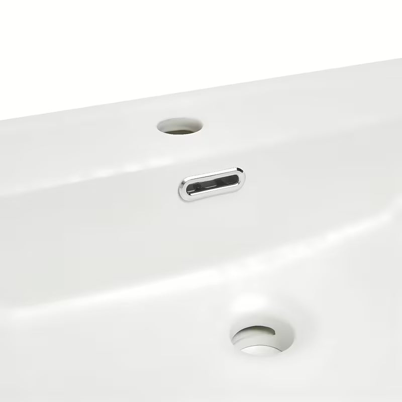 Meblowe umywalka podwójna SAT B-Way 121x46 cm w matowej bieli, z dwoma otworami pro baterię