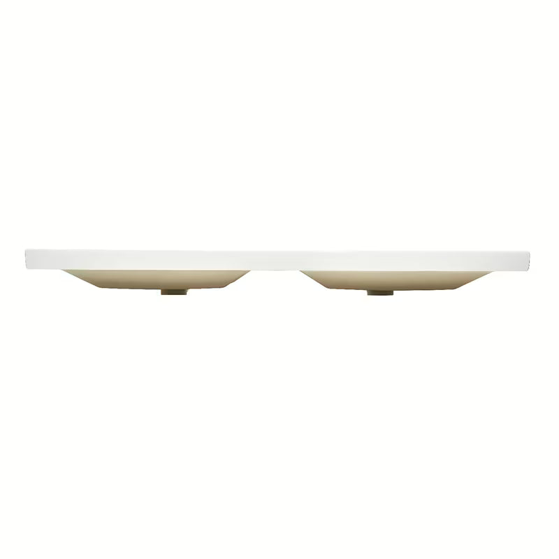 Meblowe umywalka podwójna SAT B-Way 121x46 cm w matowej bieli, z dwoma otworami pro baterię