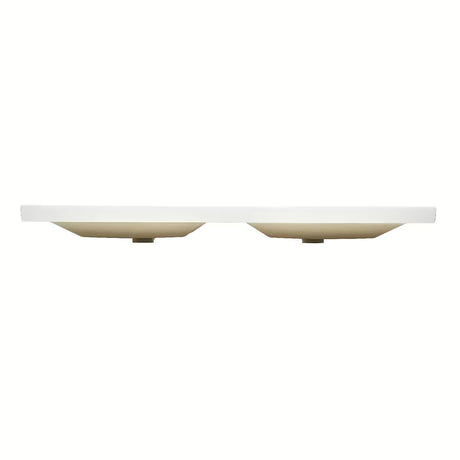 Meblowe umywalka podwójna SAT B-Way 121x46 cm w matowej bieli, z dwoma otworami pro baterię