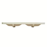 Meblowe umywalka podwójna SAT B-Way 121x46 cm w matowej bieli, z dwoma otworami pro baterię