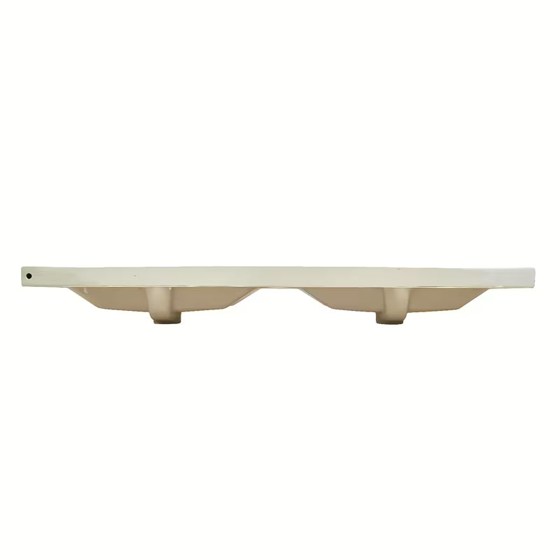 Meblowe umywalka podwójna SAT B-Way 121x46 cm w matowej bieli, z dwoma otworami pro baterię