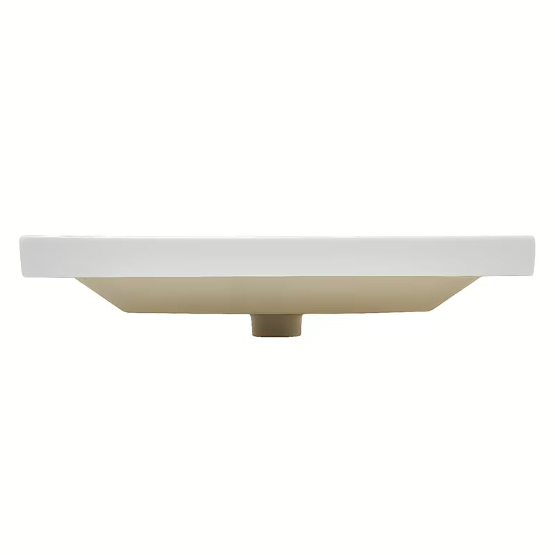 Meblowe ceramiczna umywalka SAT B-Way 60,5x46,5 cm w matowej bieli, z otworem pro na baterię pośrodku