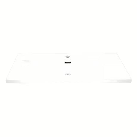 Biała ceramiczna umywalka meblowa SAT B-Way 81x46 cm z półką po prawej stronie i otworem pro na baterię pośrodku.
