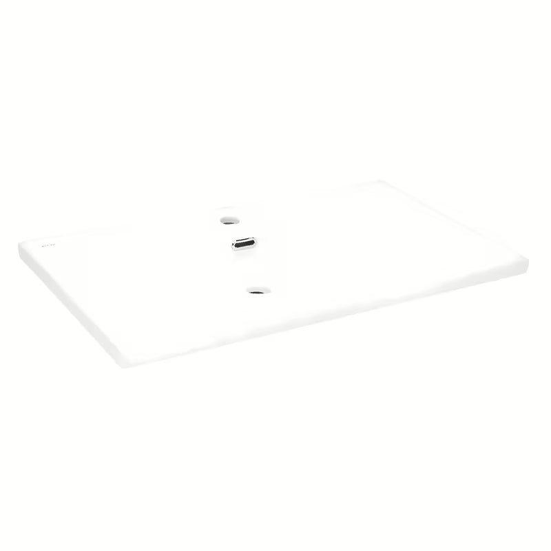 Meblowe umywalka ceramiczna SAT B-Way 81x46 cm w kolorze biały mat z półką po prawej stronie.