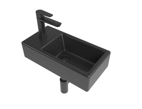 Zestaw mebli Łazienkowych SAT Brevis w kolorze czarnym z umywalką 40,5 x 20,5 cm, baterią i syfonem