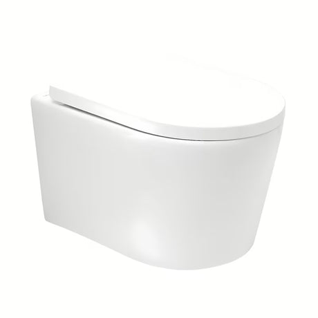 Miska WC Wisząca SAT Brevis w białym kolorze z deską soft Close i z ukrytym mocowaniem.
